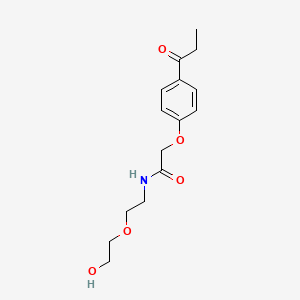 molecular formula C15H21NO5 B5897105 N-[2-(2-hydroxyethoxy)ethyl]-2-(4-propionylphenoxy)acetamide 