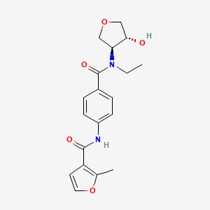 molecular formula C19H22N2O5 B5897127 N-[4-[ethyl-[(3S,4R)-4-hydroxyoxolan-3-yl]carbamoyl]phenyl]-2-methylfuran-3-carboxamide 