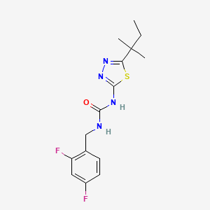 molecular formula C15H18F2N4OS B5897171 N-(2,4-difluorobenzyl)-N'-[5-(1,1-dimethylpropyl)-1,3,4-thiadiazol-2-yl]urea 