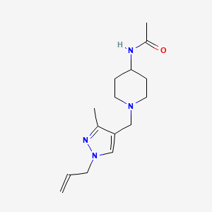 molecular formula C15H24N4O B5897242 N-{1-[(1-allyl-3-methyl-1H-pyrazol-4-yl)methyl]piperidin-4-yl}acetamide 