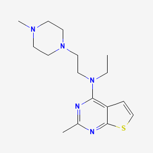 molecular formula C16H25N5S B5897257 N-ethyl-2-methyl-N-[2-(4-methylpiperazin-1-yl)ethyl]thieno[2,3-d]pyrimidin-4-amine 