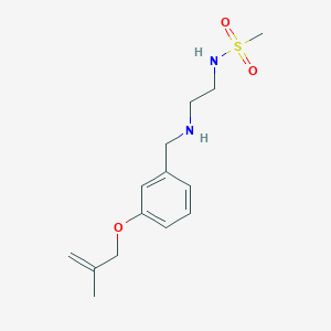 molecular formula C14H22N2O3S B5897277 N-[2-({3-[(2-methylprop-2-en-1-yl)oxy]benzyl}amino)ethyl]methanesulfonamide 