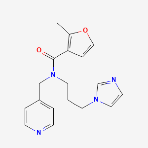 molecular formula C18H20N4O2 B5897285 N-[3-(1H-imidazol-1-yl)propyl]-2-methyl-N-(pyridin-4-ylmethyl)-3-furamide 