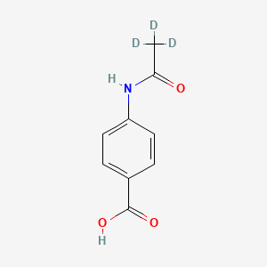 molecular formula C9H9NO3 B589730 4-[(2,2,2-Trideuterioacetyl)amino]benzoic acid CAS No. 57742-39-9