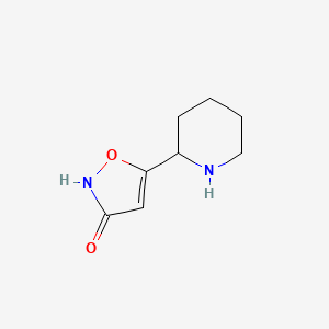 molecular formula C8H12N2O2 B589731 5-(Piperidin-2-yl)isoxazol-3(2H)-one CAS No. 132033-93-3