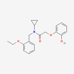 molecular formula C20H23NO4 B5897334 N-cyclopropyl-N-(2-ethoxybenzyl)-2-(2-hydroxyphenoxy)acetamide 