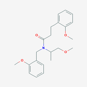 molecular formula C22H29NO4 B5897383 N-(2-methoxybenzyl)-N-(2-methoxy-1-methylethyl)-3-(2-methoxyphenyl)propanamide 