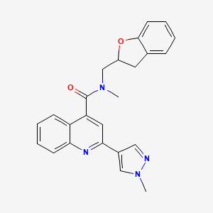 molecular formula C24H22N4O2 B5897408 N-(2,3-dihydro-1-benzofuran-2-ylmethyl)-N-methyl-2-(1-methyl-1H-pyrazol-4-yl)quinoline-4-carboxamide 