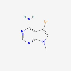 molecular formula C7H7BrN4 B589742 5-Bromo-7-methyl-7H-pyrrolo[2,3-d]pyrimidin-4-amine CAS No. 1337532-51-0