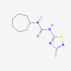 molecular formula C12H20N4OS B5897421 N-cycloheptyl-N-methyl-N'-(3-methyl-1,2,4-thiadiazol-5-yl)urea 