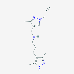 molecular formula C16H25N5 B5897446 N-[(1-allyl-3-methyl-1H-pyrazol-4-yl)methyl]-3-(3,5-dimethyl-1H-pyrazol-4-yl)propan-1-amine 