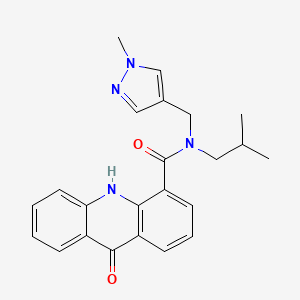 molecular formula C23H24N4O2 B5897450 N-isobutyl-N-[(1-methyl-1H-pyrazol-4-yl)methyl]-9-oxo-9,10-dihydroacridine-4-carboxamide 