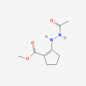 B589747 Methyl 2-(2-acetylhydrazinyl)cyclopentene-1-carboxylate CAS No. 143391-61-1