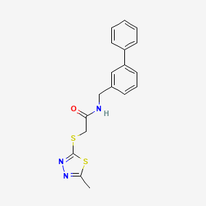 molecular formula C18H17N3OS2 B5897471 N-(biphenyl-3-ylmethyl)-2-[(5-methyl-1,3,4-thiadiazol-2-yl)thio]acetamide 