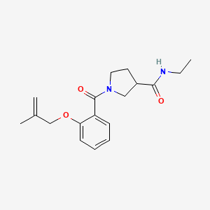 molecular formula C18H24N2O3 B5897473 N-ethyl-1-{2-[(2-methylprop-2-en-1-yl)oxy]benzoyl}pyrrolidine-3-carboxamide 