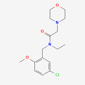 molecular formula C16H23ClN2O3 B5897502 N-(5-chloro-2-methoxybenzyl)-N-ethyl-2-morpholin-4-ylacetamide 