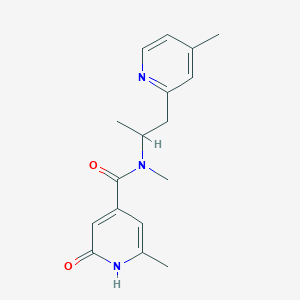 molecular formula C17H21N3O2 B5897519 N,6-dimethyl-N-[1-methyl-2-(4-methylpyridin-2-yl)ethyl]-2-oxo-1,2-dihydropyridine-4-carboxamide 