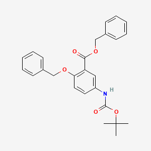 Benzyl 2-(benzyloxy)-5-[(tert-butoxycarbonyl)amino]benzoate