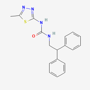 molecular formula C18H18N4OS B5897592 N-(2,2-diphenylethyl)-N'-(5-methyl-1,3,4-thiadiazol-2-yl)urea 