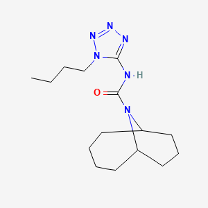 molecular formula C15H26N6O B5897623 N-(1-butyl-1H-tetrazol-5-yl)-10-azabicyclo[4.3.1]decane-10-carboxamide 