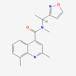 molecular formula C18H19N3O2 B5897631 N-(1-isoxazol-3-ylethyl)-N,2,8-trimethylquinoline-4-carboxamide 