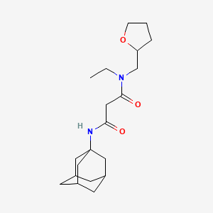 molecular formula C20H32N2O3 B5897636 N'-1-adamantyl-N-ethyl-N-(tetrahydrofuran-2-ylmethyl)malonamide 