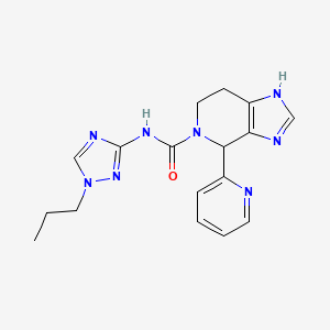 molecular formula C17H20N8O B5897701 N-(1-propyl-1,2,4-triazol-3-yl)-4-pyridin-2-yl-1,4,6,7-tetrahydroimidazo[4,5-c]pyridine-5-carboxamide 