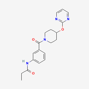 molecular formula C19H22N4O3 B5897741 N-(3-{[4-(pyrimidin-2-yloxy)piperidin-1-yl]carbonyl}phenyl)propanamide 