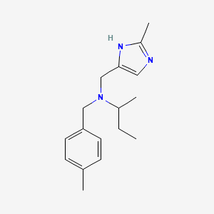 molecular formula C17H25N3 B5897769 N-(4-methylbenzyl)-N-[(2-methyl-1H-imidazol-4-yl)methyl]butan-2-amine 