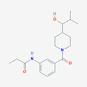 molecular formula C19H28N2O3 B5897793 N-(3-{[4-(1-hydroxy-2-methylpropyl)piperidin-1-yl]carbonyl}phenyl)propanamide 