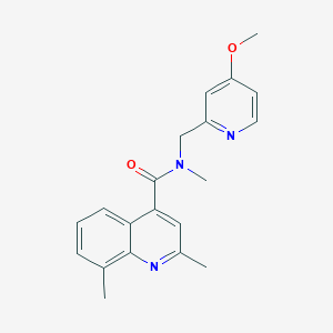 molecular formula C20H21N3O2 B5897813 N-[(4-methoxypyridin-2-yl)methyl]-N,2,8-trimethylquinoline-4-carboxamide 