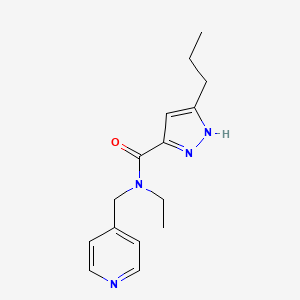 molecular formula C15H20N4O B5897830 N-ethyl-3-propyl-N-(pyridin-4-ylmethyl)-1H-pyrazole-5-carboxamide 
