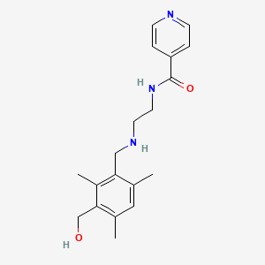 molecular formula C19H25N3O2 B5897836 N-(2-{[3-(hydroxymethyl)-2,4,6-trimethylbenzyl]amino}ethyl)isonicotinamide 