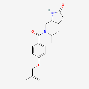 molecular formula C19H26N2O3 B5897846 N-isopropyl-4-[(2-methylprop-2-en-1-yl)oxy]-N-[(5-oxopyrrolidin-2-yl)methyl]benzamide 