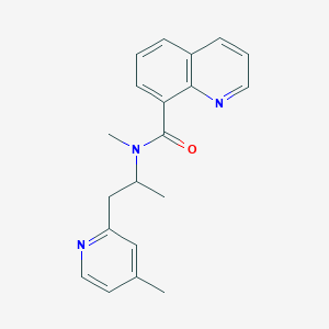molecular formula C20H21N3O B5897852 N-methyl-N-[1-methyl-2-(4-methylpyridin-2-yl)ethyl]quinoline-8-carboxamide 