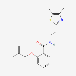 molecular formula C18H22N2O2S B5897871 N-[2-(4,5-dimethyl-1,3-thiazol-2-yl)ethyl]-2-[(2-methylprop-2-en-1-yl)oxy]benzamide 