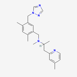 molecular formula C22H29N5 B5897894 N-[2,4-dimethyl-5-(1H-1,2,4-triazol-1-ylmethyl)benzyl]-N-methyl-1-(4-methylpyridin-2-yl)propan-2-amine 
