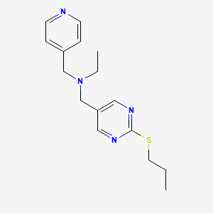 molecular formula C16H22N4S B5897929 N-{[2-(propylthio)pyrimidin-5-yl]methyl}-N-(pyridin-4-ylmethyl)ethanamine 