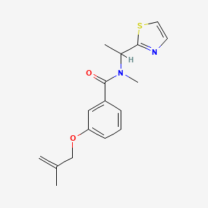 molecular formula C17H20N2O2S B5897936 N-methyl-3-[(2-methylprop-2-en-1-yl)oxy]-N-[1-(1,3-thiazol-2-yl)ethyl]benzamide 