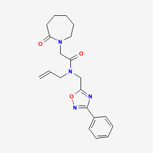 molecular formula C20H24N4O3 B5897967 N-allyl-2-(2-oxoazepan-1-yl)-N-[(3-phenyl-1,2,4-oxadiazol-5-yl)methyl]acetamide 