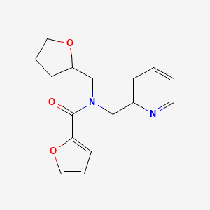 molecular formula C16H18N2O3 B5898005 N-(pyridin-2-ylmethyl)-N-(tetrahydrofuran-2-ylmethyl)-2-furamide 