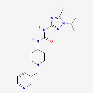 molecular formula C18H27N7O B5898031 N-(1-isopropyl-5-methyl-1H-1,2,4-triazol-3-yl)-N'-[1-(pyridin-3-ylmethyl)piperidin-4-yl]urea 