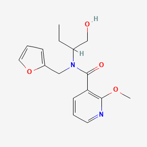 molecular formula C16H20N2O4 B5898056 N-(2-furylmethyl)-N-[1-(hydroxymethyl)propyl]-2-methoxynicotinamide 