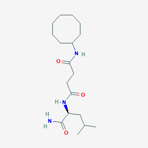 molecular formula C18H33N3O3 B5898057 N-[(1S)-1-(aminocarbonyl)-3-methylbutyl]-N'-cyclooctylsuccinamide 