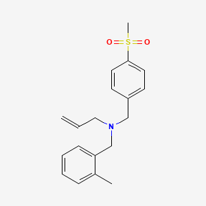 molecular formula C19H23NO2S B5898067 N-(2-methylbenzyl)-N-[4-(methylsulfonyl)benzyl]prop-2-en-1-amine 