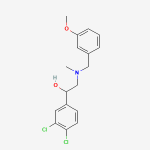 molecular formula C17H19Cl2NO2 B589810 1-(3,4-Dichlorophenyl)-2-{[(3-methoxyphenyl)methyl](methyl)amino}ethan-1-ol CAS No. 802051-24-7