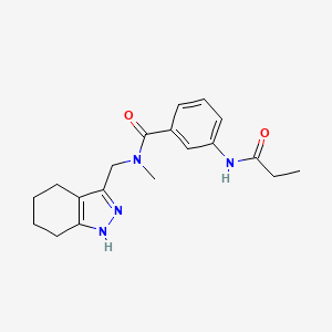 molecular formula C19H24N4O2 B5898121 N-methyl-3-(propionylamino)-N-(4,5,6,7-tetrahydro-1H-indazol-3-ylmethyl)benzamide 