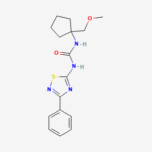 molecular formula C16H20N4O2S B5898160 N-[1-(methoxymethyl)cyclopentyl]-N'-(3-phenyl-1,2,4-thiadiazol-5-yl)urea 