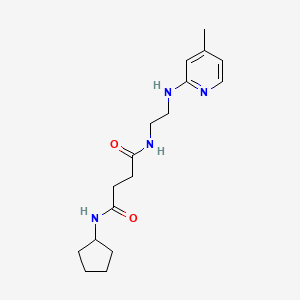 molecular formula C17H26N4O2 B5898170 N-cyclopentyl-N'-{2-[(4-methylpyridin-2-yl)amino]ethyl}succinamide 