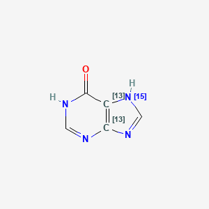 molecular formula C5H4N4O B589819 Hypoxanthine-13C2,15N 